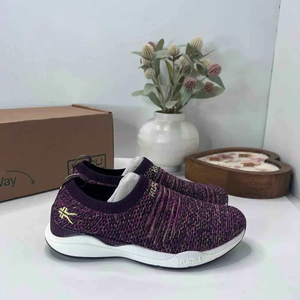 Kuru Stride Novaknit Slip On Sneaker Plum Purple Confetti Women 6 Tried On